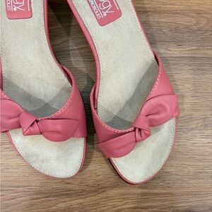 AEROSOLES Pink Sandals with Bow bows women's size 10 shoes slides
